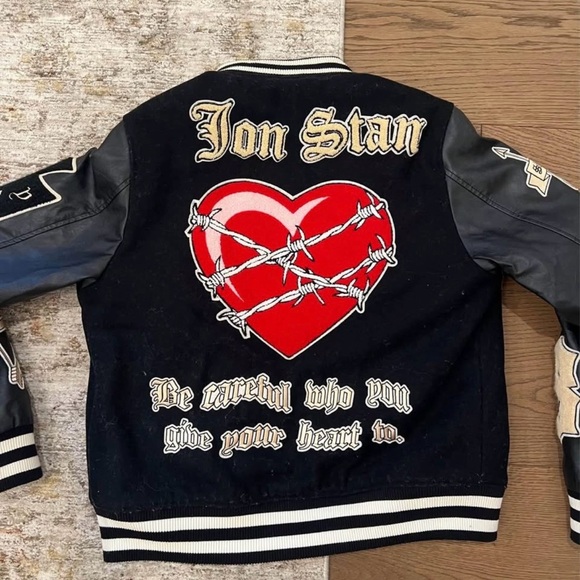 Black Varsity Jacket for Women - Picture 3 of 4